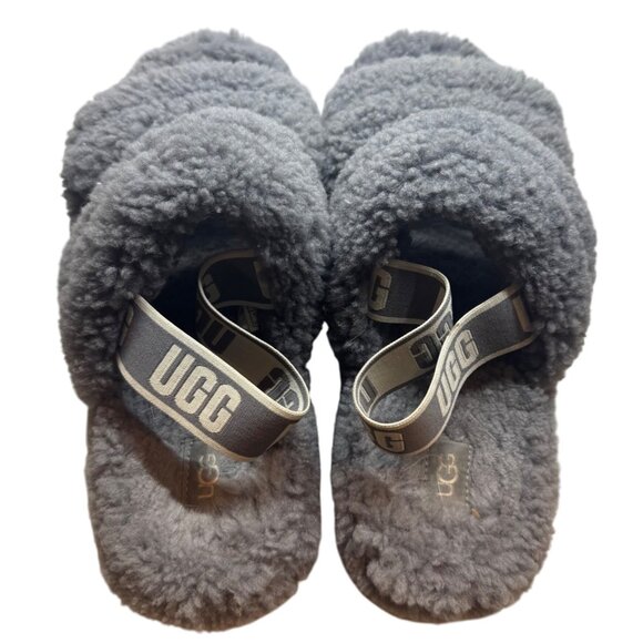 NEW UGG Australia Women's Size 10 Oh Fluffita Lighthouse Sheepskin Slippers - Picture 6 of 11